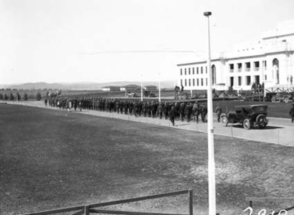 Anzac Day at the provisional Parliament House