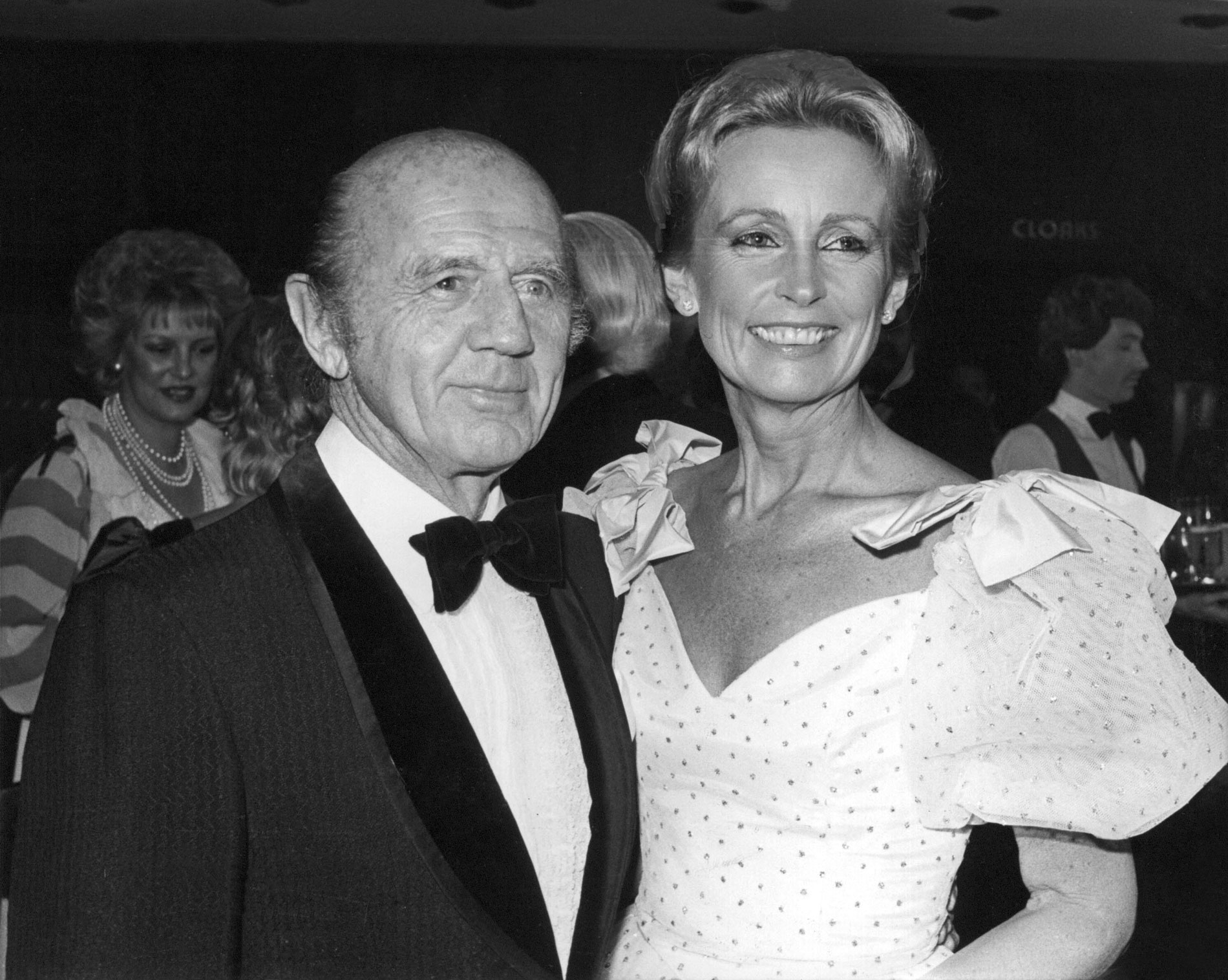 Sir William (Billy) McMahon and Lady Sonia McMahon wear black tie at a social event.