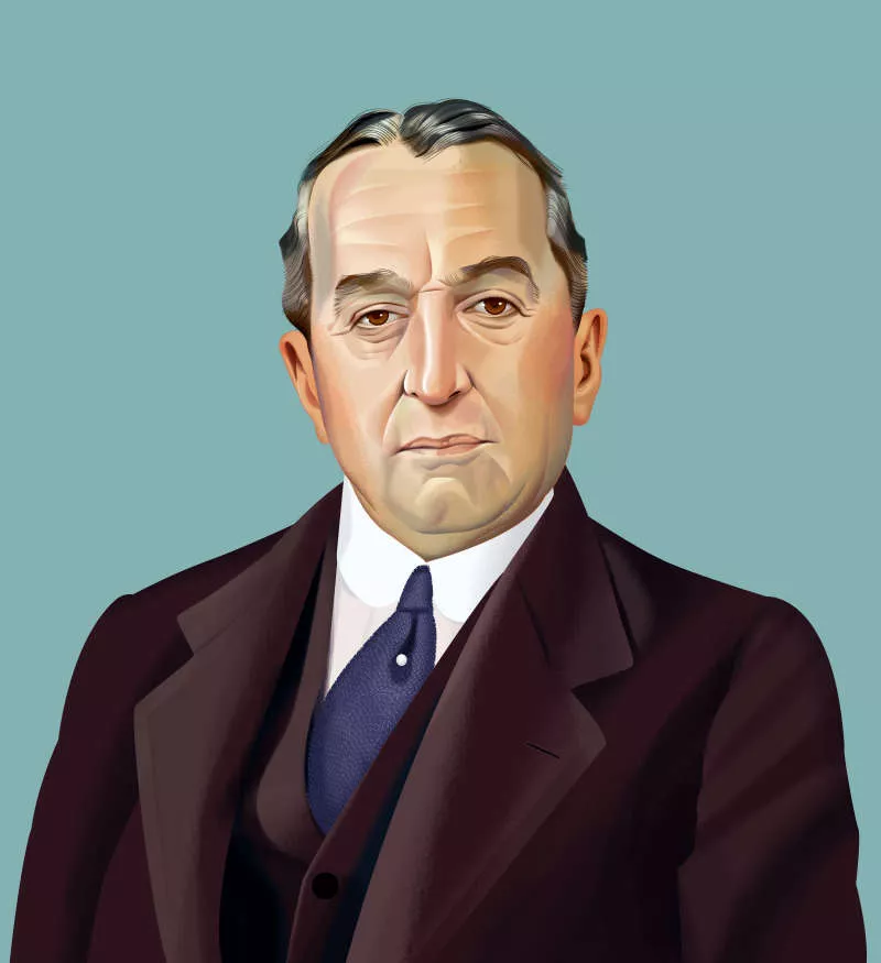 Nigel Buchanan's portrait of Stanley Bruce. Nigel Buchanan's portrait of Stanley Bruce.