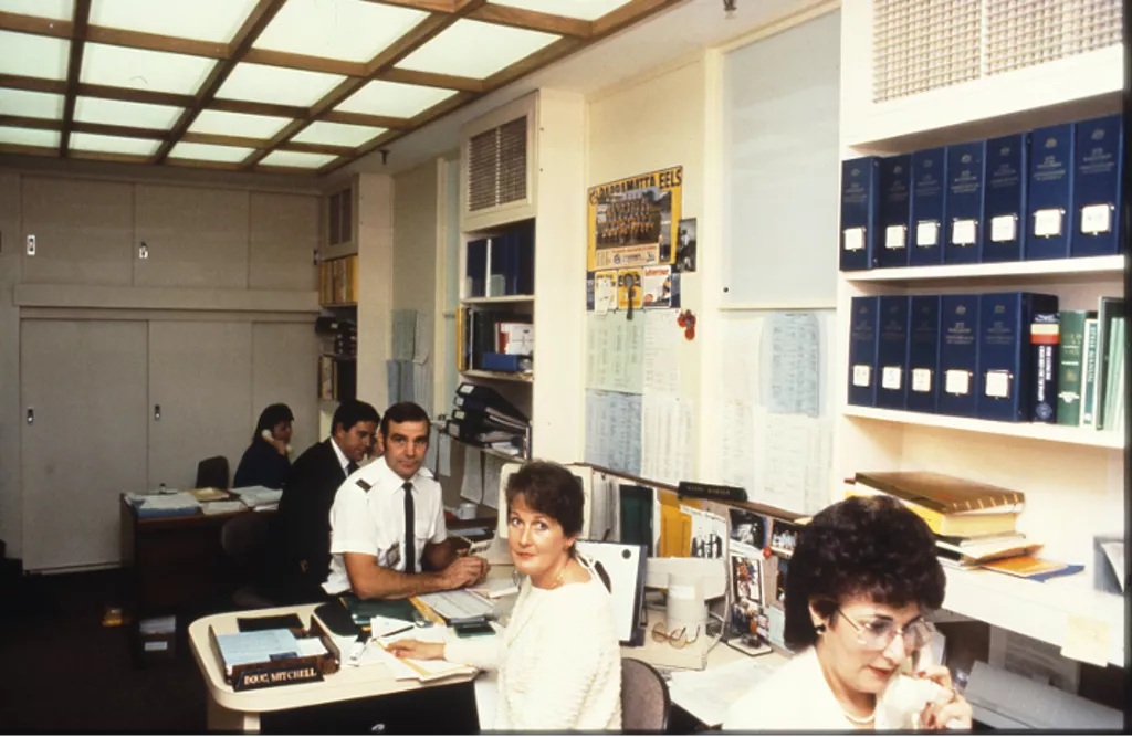 The reception of the speaker's office in 1988 with several workers in it. The reception of the speaker's office in 1988 with several workers in it.