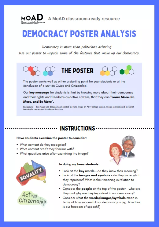 Democracy Poster Learning Activities And Resources