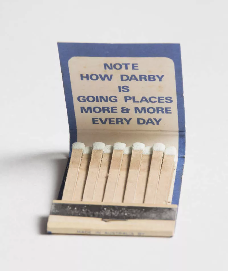 Photograph of an open matchbook with the matches inside. Photograph of an open matchbook with the matches inside.
