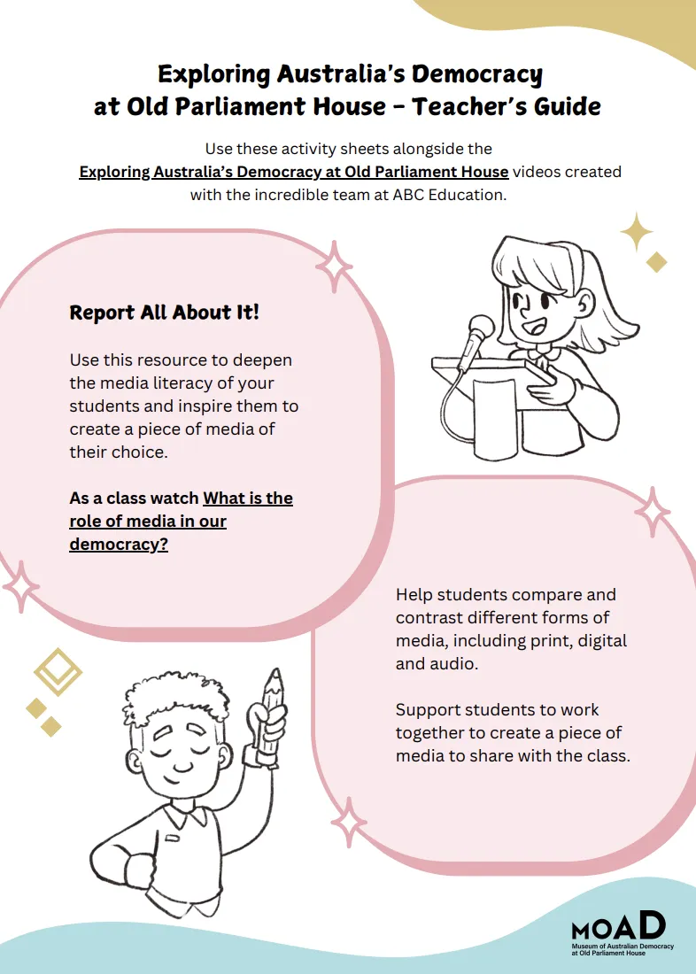 Preview of a student learning resource about media literacy.