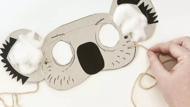 Make a koala mask Make a koala mask