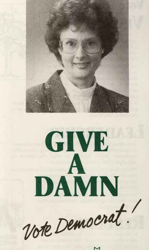 Australian Democrats leaflet, 1990. Australian Democrats leaflet, 1990