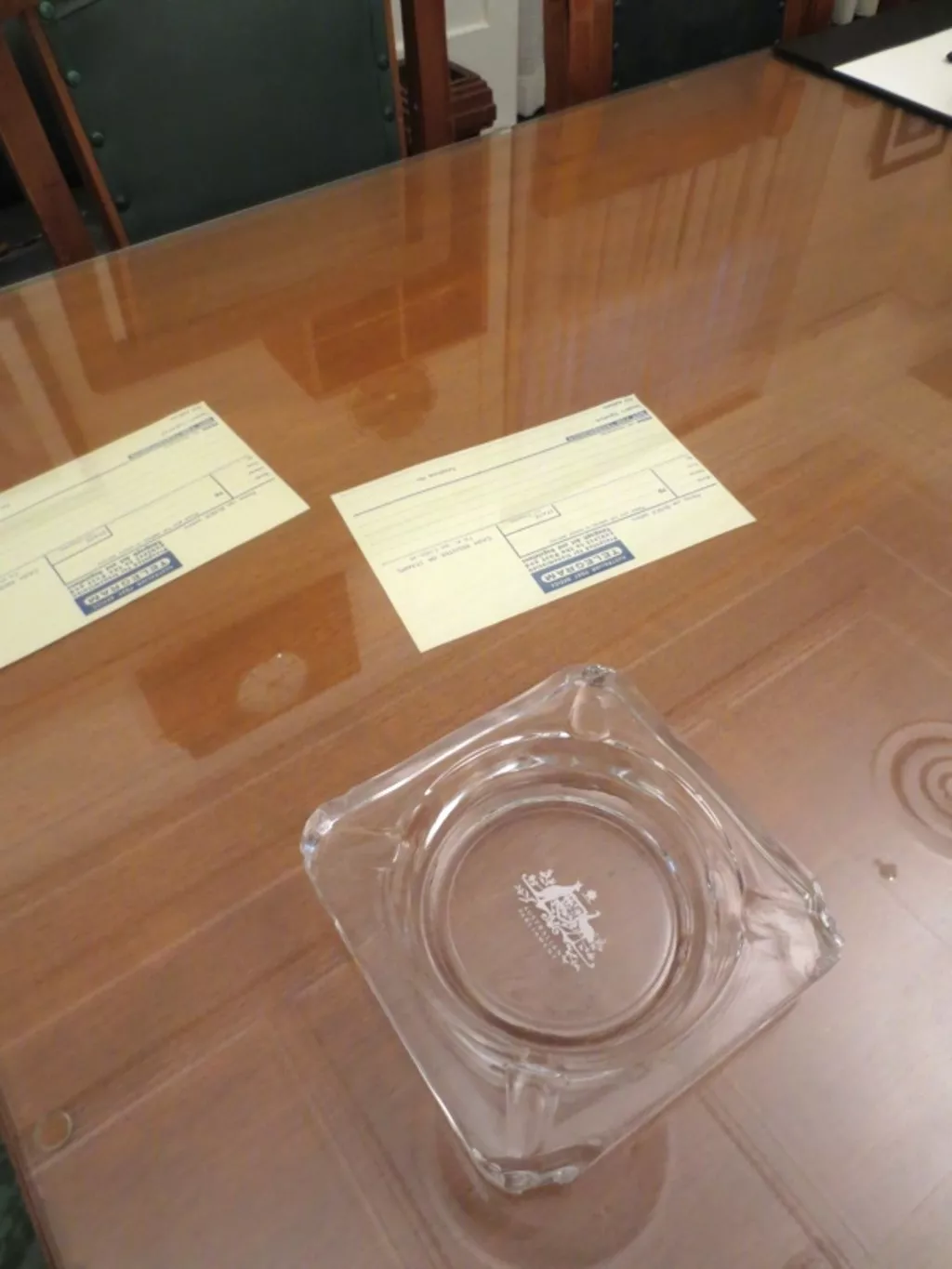 Old Parliament House glass ashtray. 09-telegram-528abe8746c29