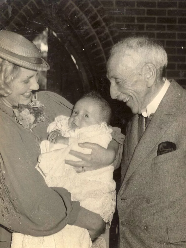 To politically survive, Billy Hughes had to switch from Labor to the conservative opposition, but was so popular his trick worked. His career survived and he won two more elections at the helm of the Nationalist Party. Credit: Museum of Australian Democracy Collection Billy Hughes wearing a coat and standing with a woman holding a baby.