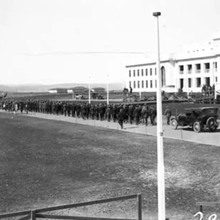 Anzac Day at the provisional Parliament House